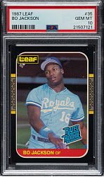 1987 Donruss Leaf #35 Bo Jackson Rookie PSA GEM MINT 10