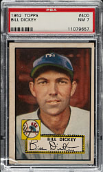 1952 Topps #400 Bill Dickey High Number PSA NM 7