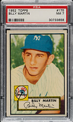 1952 Topps #175 Billy Martin Rookie PSA NM 7