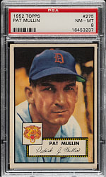 1952 Topps #275 Pat Mullin PSA NM-MT 8