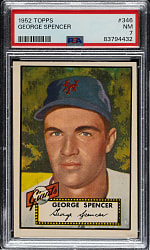 1952 Topps #346 George Spencer High Number PSA NM 7