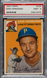 1954 Topps #228 Gene Hermanski PSA MINT 9