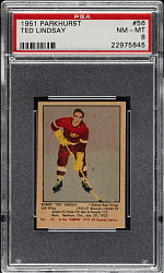 1951-1952 Parkhurst Hockey #56 Ted Lindsay Rookie PSA NM-MT 8