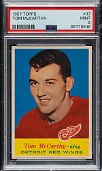 1957-1958 Topps Hockey #37 Tom McCarthy PSA MINT 9 - 1 of 4 - Highest Graded!