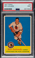1957-1958 Topps Hockey #31 Hec Lalande PSA MINT 9 - 1 of 1 - Highest Graded!