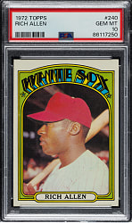 1972 Topps #240 Rich Allen PSA GEM MINT 10 - 1 of 7!