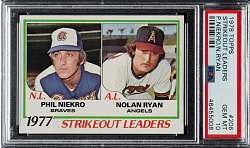 1978 Topps #206 Strikeout Leaders with Nolan Ryan and Phil Niekro PSA GEM MINT 10