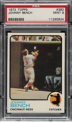 1973 Topps #380 Johnny Bench PSA MINT 9