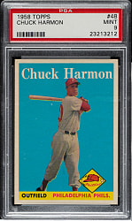 1958 Topps #48 Chuck Harmon PSA MINT 9 - Highest Graded!