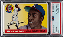 1955 Topps #47 Hank Aaron PSA NM-MT 8