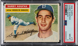 1956 Topps #79 Sandy Koufax White Back PSA NM-MT 8