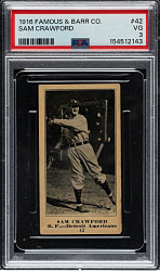 1916 M101-5 Famous and Barr #42 Sam Crawford PSA VG 3