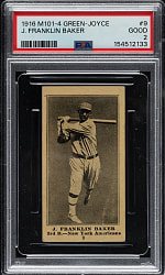 1916 M101-4 Green-Joyce #9 Frank "Home Run" Baker PSA GOOD 2 - The ONLY Graded Example!