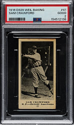 1916 D329 Weil Baking Co. #41 Sam Crawford PSA GOOD 2