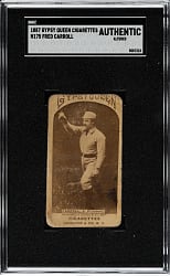 1887 N175 Gypsy Queen Fred Carroll - SGC Authentic