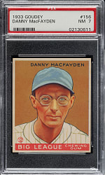 1933 R319 Goudey #156 Danny MacFayden PSA NM 7