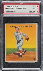 1933 R319 Goudey #129 Harold Schumacher PSA NM 7