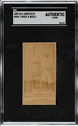 1889 N172 Old Judge Hugh Nicol & John Reilly - "Long & Short" SGC Authentic