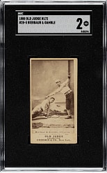1888 N172 Old Judge Lou Bierbaur and Bob Gamble SGC GOOD 2