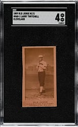 1889 N172 Old Judge Larry Twitchell Cleveland SGC VG/EX 4