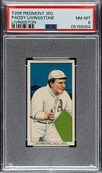 1909-1911 T206 White Border Paddy Livingstone PSA NM-MT 8