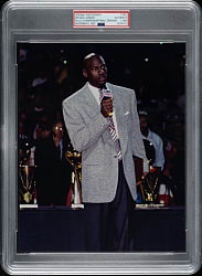 Circa 1993 Michael Jordan Bulls Championship Ring Ceremony Original Photograph PSA/DNA Type I