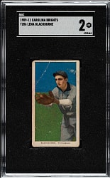 1909-1911 T206 White Border Lena Blackburne SGC GOOD 2 - Carolina Brights Back