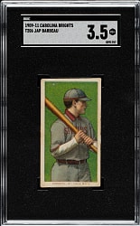 1909-1911 T206 White Border Jap Barbeau SGC VG+ 3.5 - Carolina Brights Back