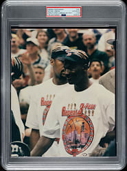 Circa 1998 Michael Jordan Repeat 3-Peat Last Dance Original Photograph PSA/DNA Type I