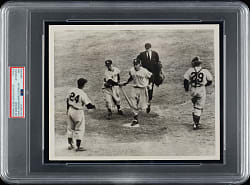 1950 Joe DiMaggio Game Winning World Series Home Run Vintage International News Photograph PSA/DNA Type III