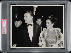Circa 1965 Richard Burton and Elizabeth Taylor Warner Hollywood Theatre Original Photograph PSA/DNA Type I
