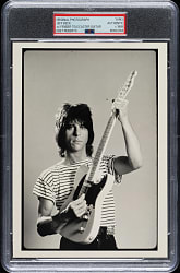 Circa 1985 Jeff Beck with Fender Telecaster Guitar Original Ebet Roberts Photograph PSA/DNA Type I