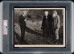 1920 Henry Ford, Thomas Edison, and John Burroughs Original Underwood & Underwood Photograph PSA/DNA Type I
