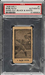 1926 W511 #1 Babe Ruth Black and White - PSA Authentic