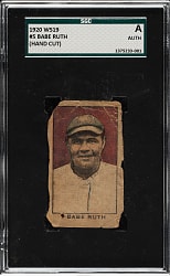 1920 W519-1 #5 Babe Ruth - SGC Authentic