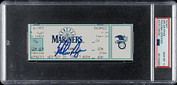 September 22, 1993 Seattle Mariners (vs. Texas Rangers) Ticket Stub Signed by Nolan Ryan PSA/DNA GEM MINT 10 - Nolan Ryan Last Game