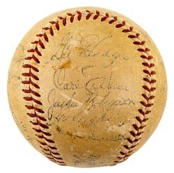 1955 Brooklyn Dodgers World Champions Team-Signed Baseball with Robinson, Koufax, and Hodges - PSA/DNA