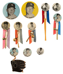 1950s to 1960s Mickey Mantle Pin Collection (11)