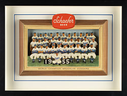 1955 Brooklyn Dodgers Schaefer Beer Advertising Display