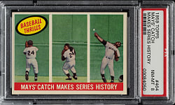 1959 Topps #464 Willie Mays' Catch Makes Series History PSA NM-MT 8