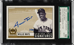 1999 Upper Deck Century Legends Century Epic Signatures #WM Willie Mays #1/100 SGC NM/NM+ 92