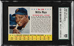 1963 Jell-O #106 Willie Mays SGC NM+ 86