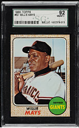 1968 Topps #50 Willie Mays SGC NM/MT+ 92