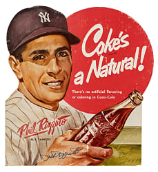 Circa 1952 Phil Rizzuto Signed Coca-Cola Advertising Display - JSA
