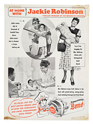 Circa 1947 Jackie Robinson Bond Bread Advertising Poster