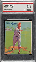 1933 R319 Goudey #223 Dizzy Dean PSA NM 7