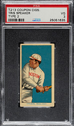 1914 T213 Coupon Cigarettes (Type 2) Tris Speaker PSA VG 3