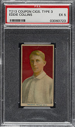 1919 T213 Coupon Cigarettes (Type 3) Eddie Collins PSA EX 5