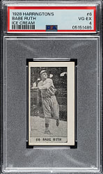 1928 F50 Harrington's Ice Cream #6 Babe Ruth PSA VG-EX 4