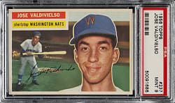 1956 Topps #237 Jose Valdivielso PSA MINT 9